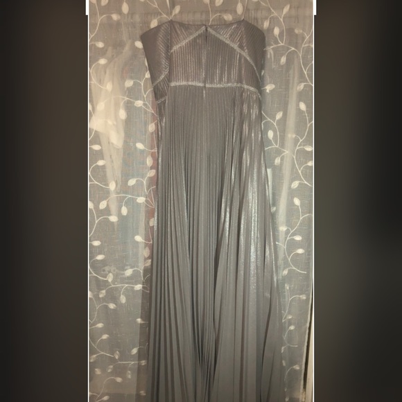 New Silver strapless Marchesa Notte gown Size 8 - Picture 4 of 8